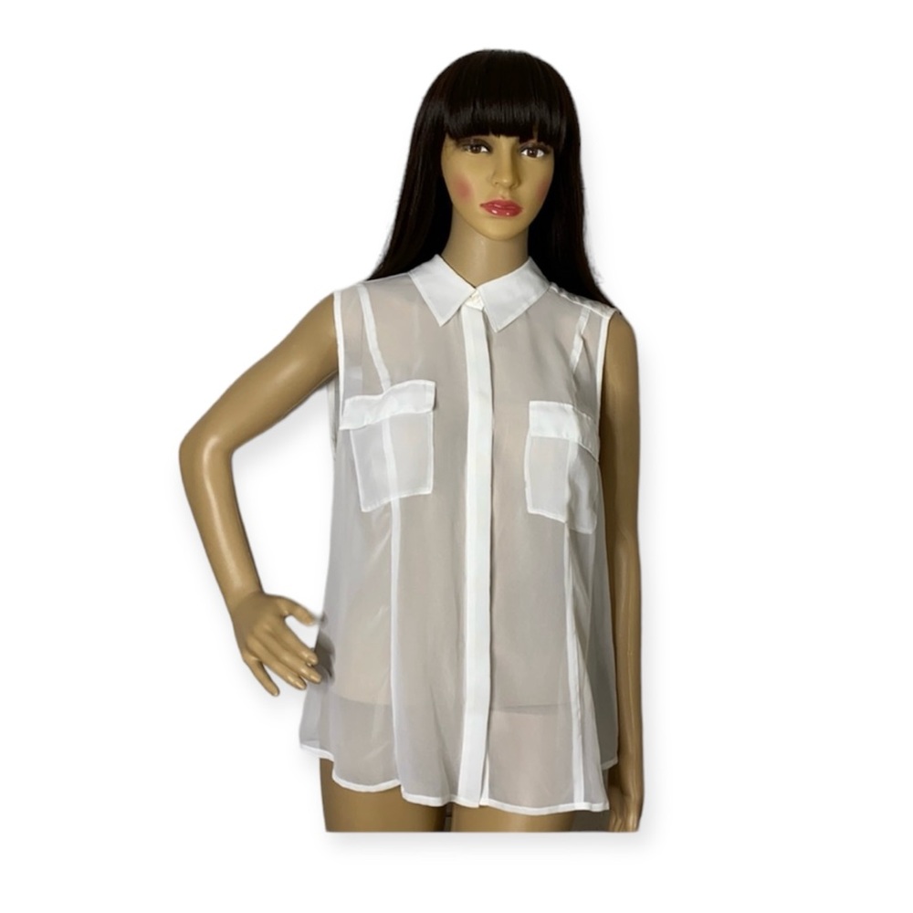 Peter Nygard Petite White Top Size 14 Petite